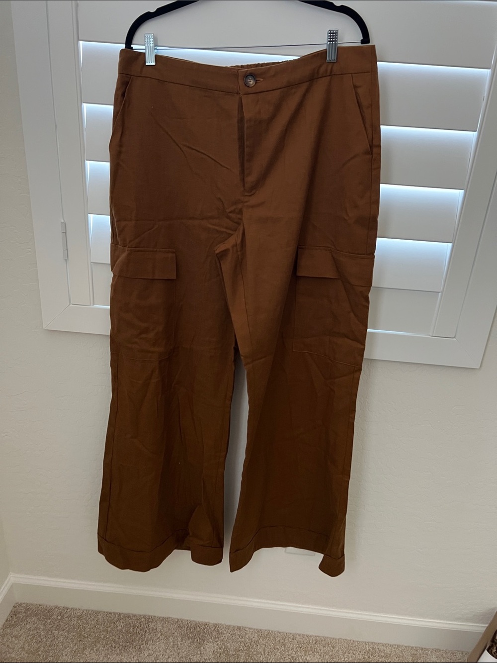 Show Me Your Mumu Brown Cargo-Style wide leg pants XL